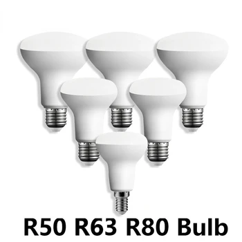 1-10Pcs נורת LED R50 R63 R80 220V 6W 10W 12W E27/E14 אמבטיה המנורה פטריות הנורה שאינם מהבהבים לבן חם אור קו עם ERP2.0
