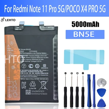 100% מקורי חדש BN5E סוללה עבור Redmi הערה 11 Pro 5G/פוקו PRO X4 5G טלפון חלופי Bateria