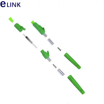 1000pcs LC/APC סיבים מחבר ערכות UPC עם טבעת חזוק Preassembly ירוק כחול אפור SM 3.0 מ 