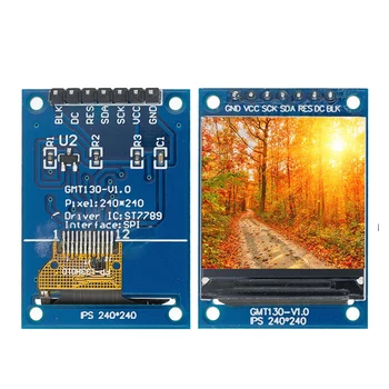 10PCS 1.3 אינץ ' TFT LCD מסך התצוגה מודול 240240 IPS צבע מלא 7Pin ממשק SPI ST7789 IC מנהל ההתקן עבור Arduino C51 מיקרו-בקרים stm32