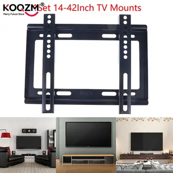 14-42Inch טלוויזיה Mounts LCD צג LED על הקיר הסוגר קבוע שטוחים טלוויזיה מסגרת עם בורג אטם בעובי 1.2 מ 