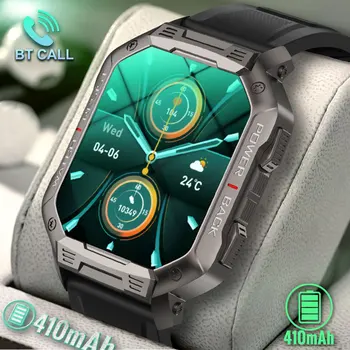 2022 החדש, שעון חכם גברים צבאי עבור אנדרואיד Mi Ios לחץ דם שעונים עמיד למים Bluetooth שיחה Smartwatch כושר גשש