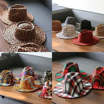 2022 חדש Fedoras כובעים לגברים יוניסקס מגבעות טו-שרירי נמר החגורה אופנה נשים כובע Fedoras ג 'אז כובע 9.5 ס