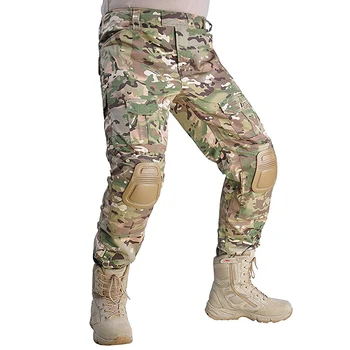 2023 גברים הצבא Pantspants קרב טקטי עם רפידות צבאי בגדי גברים צבא איירסופט מכנסיים הסוואה Multicam ציד קלו
