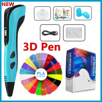 2023 חדש הדפסת 3D העט העט 3d להגדיר עבור ילדים ילדים DIY עטים של ילד יום הולדת יצירתיים מתנה, צעצועים עם PLA נימה אריזה קופסה