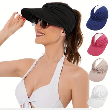 2023 חדש לנשים מגן השמש כובע רחב שוליים הקיץ הגנת UV החוף ספורט קאפ לנשים Packable קיץ החוף כובעים