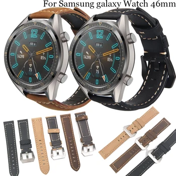 22mm לצפות רצועה מקורית של להקת שעון עבור Samsung galaxy לצפות 46mm ציוד S3 לצפות אביזרים באיכות גבוהה עור לצפות הרצועה.