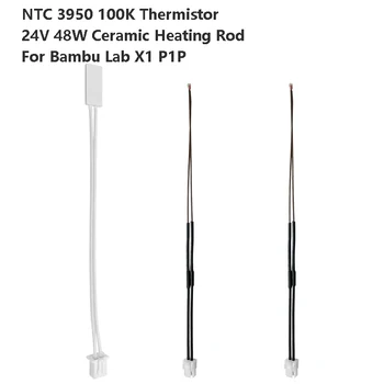 24V 48W קרמיקה מחסנית החימום על Bambu מעבדה X1 X1-פחמן משולבת P1P מדפסת 3D 100K הלאומית 3950 Thermistor חיישן טמפרטורה