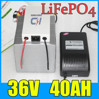 36V 40AH סוללת LiFePO4 Pack , 1500W אופניים חשמליות קורקינט סוללת ליתיום + עב 