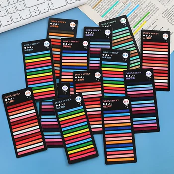 40Packs הסיטוניים שקוף Memo Pad נייר סמן קריאה מדד מדבקות צבע סימון דביק הערה עמיד למים הודעה 129*60 מ 
