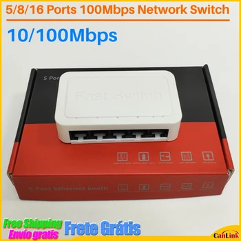 5/8/16 יציאות 100Mbps RJ45 רשת מהירים מתג Ethernet Smart Switch Hub עם האיחוד האירופי/ארה 