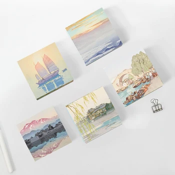 50 גיליונות/חבילת תוספות נוף הטבע Memo Pad קולאז ' נייר DIY זבל היומן עיצוב אלבומים אספקה