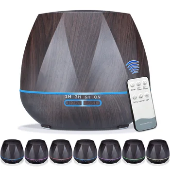 550ml אוויר מכשיר אדים חיוני שמן מפזר קולי מגניב ערפל אדים אור LED לילה עבור Office Home חדר השינה לסלון