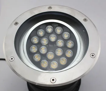 (5pcs/lot) מתכוונן LED מתחת לאדמה המנורה Dimmabe 18w Dia250mm Ac85-265v /dc12v IP68 הוביל חיצונית קרקע הגן נתיב מנורת רצפה