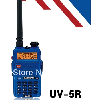BAOFENG UV 5R צבע כחול Dual Band רדיו דו-כיווני חינם האוזנייה Baofeng UV-5R ווקי טוקי UV5R נייד רדיו