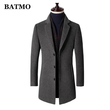 BATMO 2020 הגעה חדשה חורף צמר thicked מעיל גברים,גברים מזדמנים צמר מעילי 2183