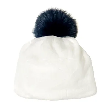 BomHCS לבן קטיפתי ביני חם כומתה בעבודת יד שחור ורך פום כובע כדור כובע ורפוי