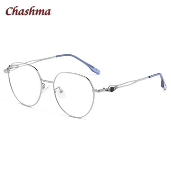 Chashma מסגרת נשים עגול משקפיים אופטיות למשקפי ילדה אופנה עיצוב למשקפיים אנטי בלו ריי תואר עדשות