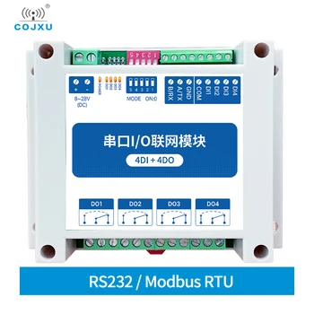 Cojxu MA02-AXCX4040 4DI+4DO Modbus RTU תעשייתי טורית i/O רשת מודול ממשק RS232 4 החלפת פלט
