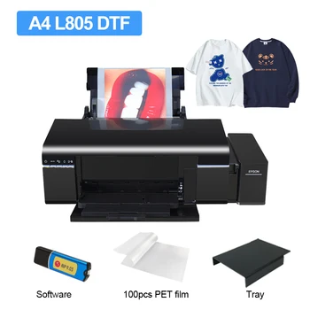 DTF מדפסת A4 T-חולצה מכונת הדפסה על DTF Impressora A4 Epson L805 העברת חום PET עבור חולצה בגדי ג ' ינס בד