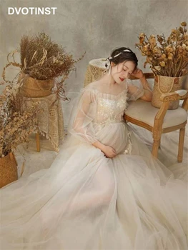 Dvotinst צילום אביזרים שמלות הריון עבור צילומים הריון בהריון רשת פרספקטיבה קוריאנית השמלה צילום סטודיו אביזר
