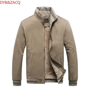 DYB&ZACQ כותנה Chaqueta מקרית מוצק אופנה וינטג ' חמים Vestes מעילים, באיכות גבוהה מ-5XL חורף מעיל גברים