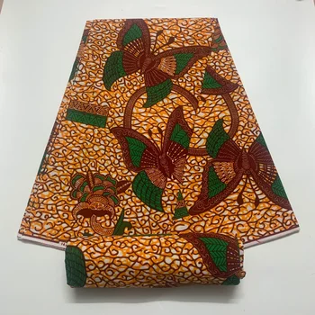 Guarunteed אפריקה בד אמיתי שעווה הדפסה 100%כותנה 2023 Tissu גאנה Pagne שעווה הספר למורשת אפריקאית המתניים עבור השמלה אנקרה בד 6 יארדים