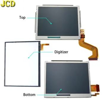 JCD על NDSi החלפת העליון העליון התחתון בתחתית תצוגת LCD מסך מגע מסך דיגיטלית עבור Nintend DSi קונסולת משחק