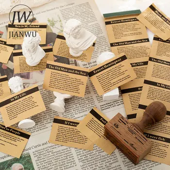 JIANWU 20 דפים אוסף של כשרונות ספרותיים סדרת רטרו Memo Pad עיצוב חומר נייר Creative DIY חוברת גזירי עיתונים והדבקות נייר מכתבים