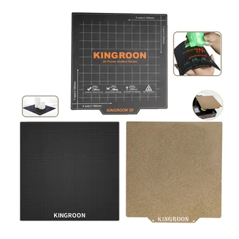 Kingroon מדפסת 3D KP3S חום במיטה מדבקה מרקם פיי גיליון מגנטי חממה בסיס פיי הסרת קפיץ פלדה 180mm*180mm