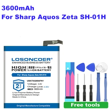 LOSONCOER 3600mAh UBATIA269AFN1 סוללה עבור Sharp Aquos זטה SH-01H SH-04H SH04H 506SH AQUOS P1 P1X החלפת הסוללה של הטלפון