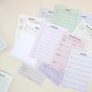 MOHAMM 100 דפים Morandi צבע בסיסי Memo Pad 'פנקס רשימות' כדי לעשות רשימה עיצוב אלבומים אספקה יומית תזכורות