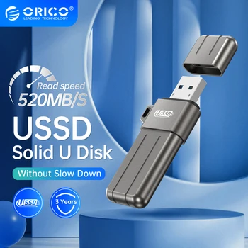 ORICO USSD נייד מוצק דיסק U 520MB/S Flash Drive 1TB 512GB 256GB סוג C-USB 3.2 PenDrive צבעוני מתכת מוצק דיסק U
