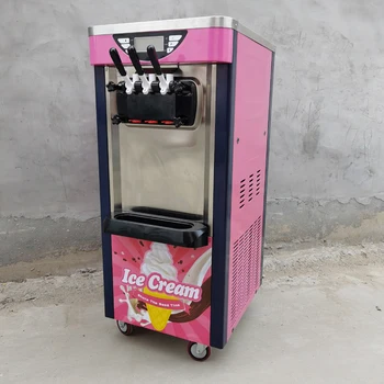 PBOBP רכה גלידה מכונת מסחרי אוטומטי נירוסטה 220V/110V אנכי קירור ציוד