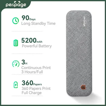 PeriPage 40א מיני נייד טרמית מדפסת A4 נייר צילום למדפסת טלפון נייד Bluetooth אלחוטית מסמך Office A4Printer