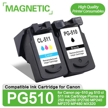 PG510 CL511 תואם עבור Canon pg-510 עמ ' 510 cl-511 מחסנית דיו Pixma mp250 mp280 IP2700 MP240 MP270 MP480 MX320