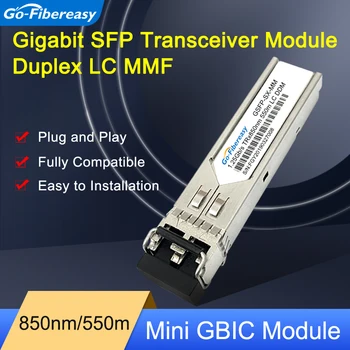 SFP מודול 1G Mini Gbic המשדר מודול 1000BASE-SX Multimode LC דופלקס DDM 550M עבור סיסקו/Mikrotik/Zte סיב אופטי מתג