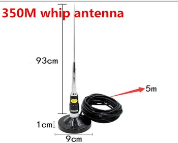 UHF 350M נייד רדיו אנטנת שוט רווח גבוה UHF רכב חזיר רדיו חובבים מגנט הר אווירי 5meter כבל PL259