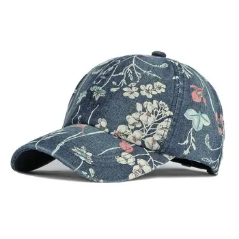 אביב ג ' ינס פרח הדפסה מצחייה מתכווננת חיצונית כובעי Snapback עבור גברים ונשים