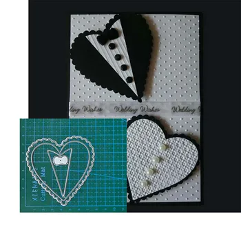 אהבה בצורת לב חיתוך מתכת ימות DIY עיצוב אלבום תמונות אלבום כרטיסי נייר אמנות דקורטיבית הבלטה למות חתכים שבלונות