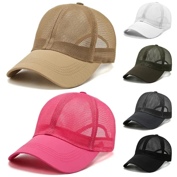 אנשים חדשים כובעי קיץ מלא רשת כובע בייסבול טיולים גולף פועל כובעי נשים כובעי Gorras יבש מהירה הגנה מהשמש כובע Snapback