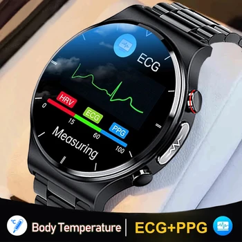 בריאות חדשים, שעון חכם Mens לחץ דם קצב לב א. ק. ג שעונים עמיד למים ספורט כושר גשש Smartwatch עבור Huawei Xiaomi