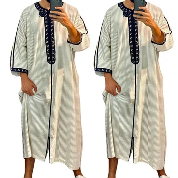 גברים מוסלמים חופשי מזדמן Thobe במזרח התיכון הסעודית הערבית Kaftan האסלאמית Abaya השמלה