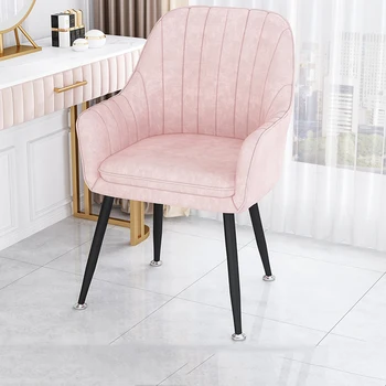 יהירות זהב ורוד כסאות אוכל חדר שינה מודרני יוקרתי עיצוב כסאות אוכל מדי פעם למשרד Chaises-סל אבוס סט חדר אוכל