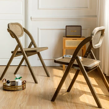 כסא עץ מלא משובח גרם הישן קיפול מושב נוח הגיוני נצרים כיסאות המשפחה מרפסת פנאי משענת כסאות אוכל