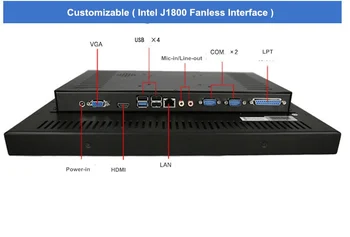 מפעל מחיר 15 אינץ מסך מגע כל אחד מחשב J1900 התנגדות barebone מחשב תעשייתי fanless panel pc
