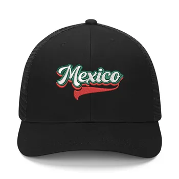 מקסיקו דגל רקמה כובע Mens Womens ספורט כובע בייסבול לנשימה רשת הקיץ מגן השמש הכובעים בהזמנה אישית כובעי לוגו