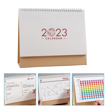 עדין לוח השנה 2023 לוח שנה Office מתנה לקשט אביזר עדין השולחן נייר התהפך חודשי