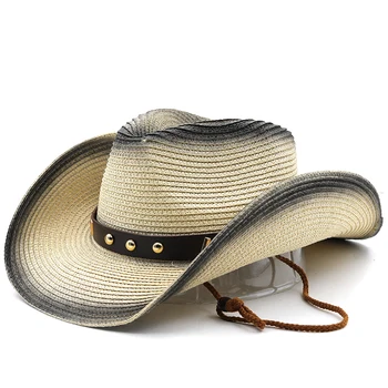 שמש כובעים לגברים נשים קש כובע בוקרים רחב שוליים פנמה החוף בקיץ כובע 2022 בציר קישוט כובעי פדורה 2 הזמנות